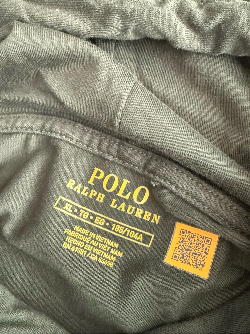 Polo by Ralph Lauren Forest Green Hooded Long Sleeve Tee with Red Pony
